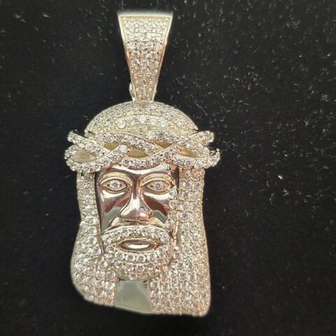 Sterling Silver Face of Christ  Silver Pendant